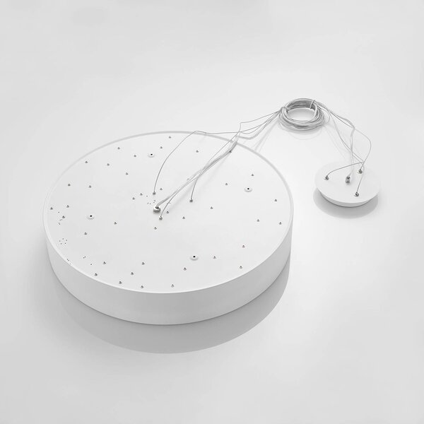 Arcchio LED lógó lámpa Noabelle, Ø 60 cm, fehér, fém, dimmelhető, Fehér / opál, Konyha, fém, Modern