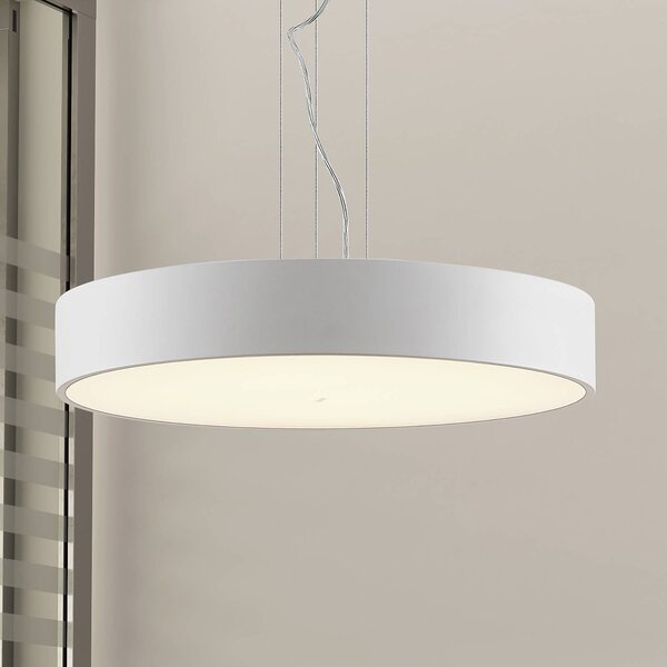 Arcchio LED lógó lámpa Noabelle, Ø 60 cm, fehér, fém, dimmelhető, Fehér / opál, Konyha, fém, Modern