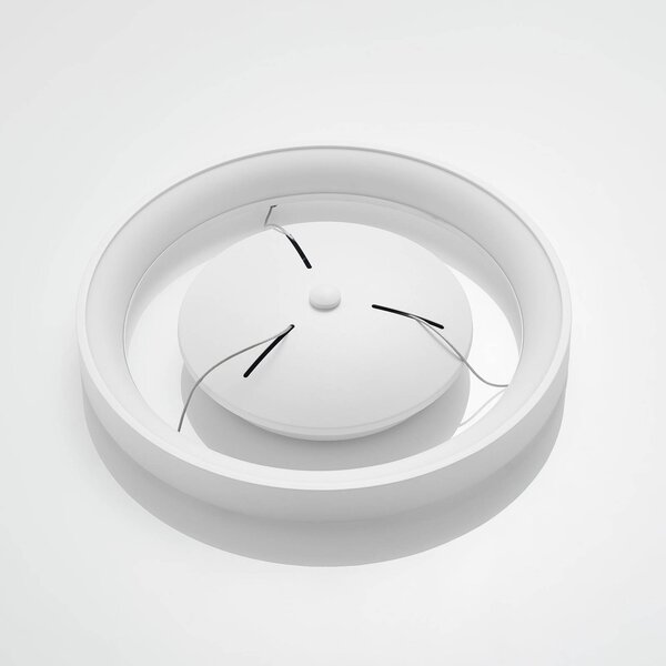Arcchio LED lógó világítás Vivy, Ø 38 cm, fehér, fém, dimmelhető, Fehér / opál, Konyha, fém, Modern