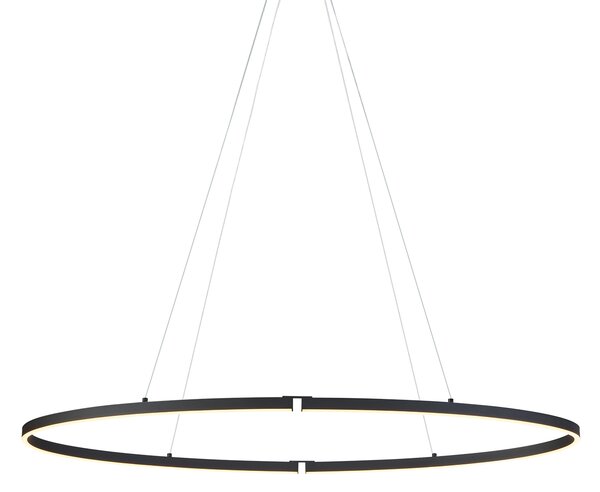 Design függőlámpa fekete ovális 120cm LED-del, 3 lépésben dimmelhető - Ovallo