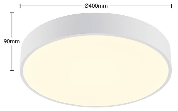 Arcchio LED mennyezeti lámpa Vanida, fehér, Ø 40 cm, fel/le, dimmelhető, Fehér / opál, Konyha, Alumínium, Modern
