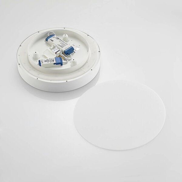 Arcchio LED mennyezeti lámpa Vanida, fehér, Ø 40 cm, fel/le, dimmelhető, Fehér / opál, Konyha, Alumínium, Modern