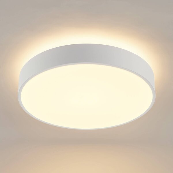Arcchio LED mennyezeti lámpa Vanida, fehér, Ø 40 cm, fel/le, dimmelhető, Fehér / opál, Konyha, Alumínium, Modern