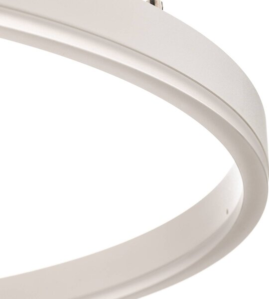 Arcchio Albiona LED lógó világítás, fehér, 1 gyűrű, Ø 60 cm, dimmelhető, Fehér / opál, Konyha, fém, Modern
