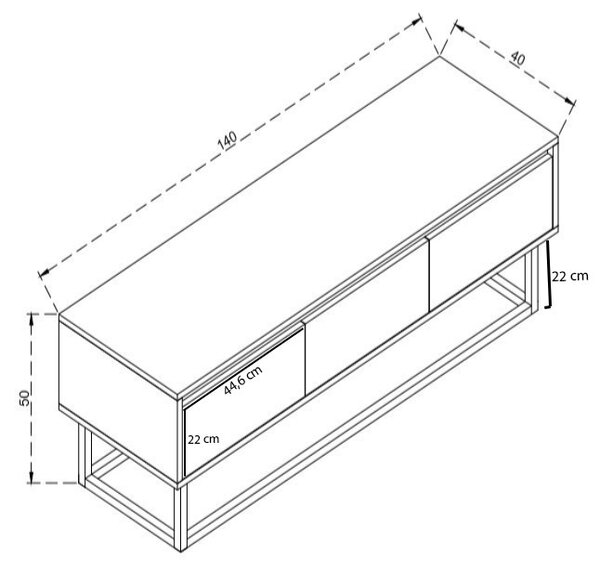TV asztal/szekrény Tila 140