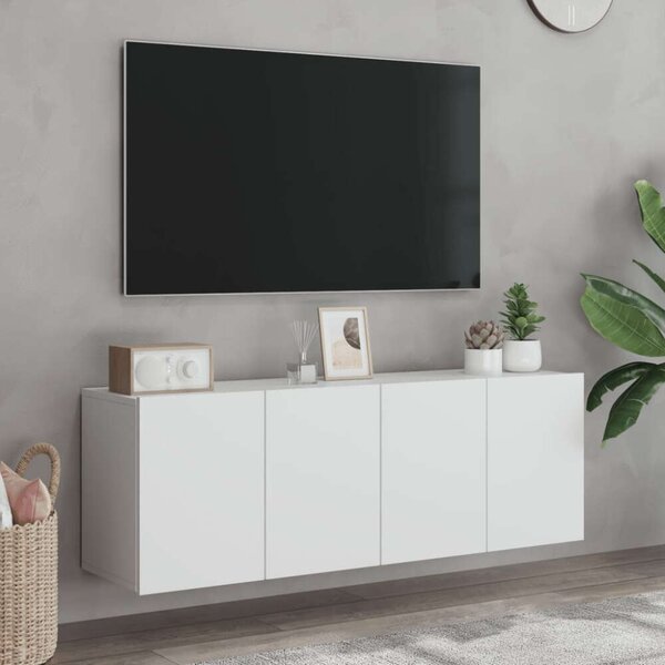 Modern Falra Szerelhető TV Szekrény - Fehér - 60x30x41 cm