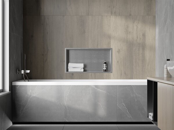 Mexen X-Wall-R falba építhetö polc falfülke 60 x 30 cm, inox - 1910603010 Falfülke