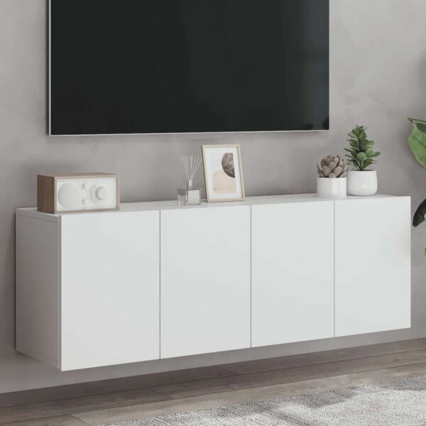 Modern Falra Szerelhető TV Szekrény - Fehér - 60x30x41 cm