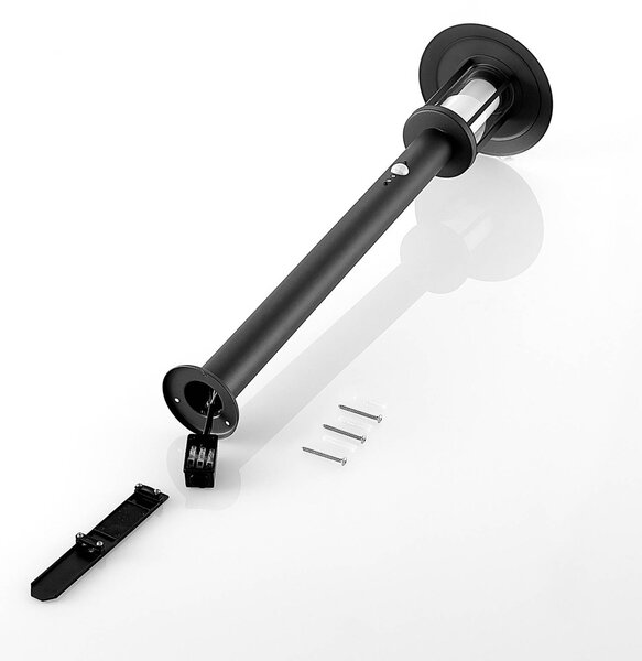 Lindby Gregory LED fali lámpa, 76cm, érzékelő, sötétszürke, IP44, Fekete, Rozsdamentes acél, Modern