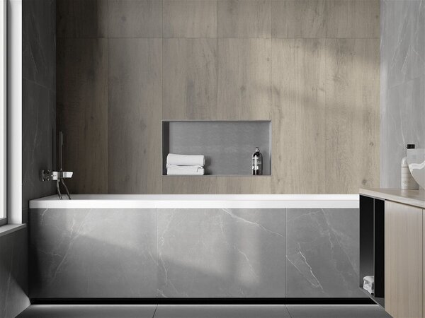Mexen X-Wall-NR falba építhetö polc falfülke burkolható keret 60 x 30 cm, inox - 1911603010 Falfülke