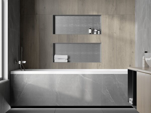 Mexen X-Wall-NR falba építhetö polc falfülke burkolható keret 75 x 30 cm, inox - 1911753010 Falfülke