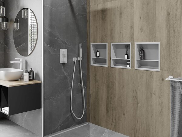 Mexen X-Wall-R falba építhetö polc falfülke polcal 30 x 30 cm, fehér - 1920303010S Falfülke