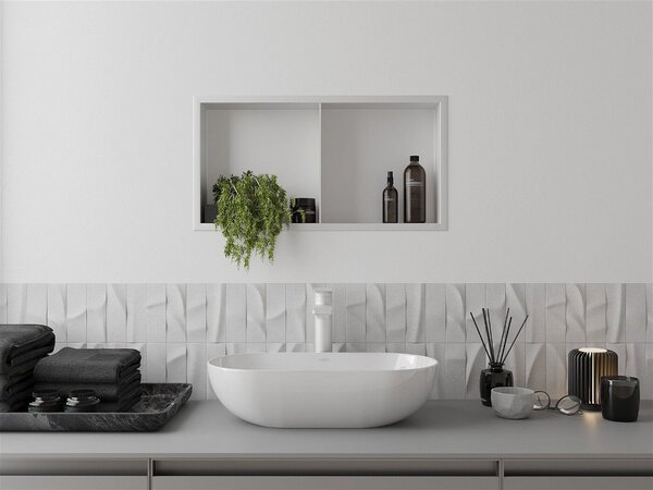Mexen X-Wall-R falba építhetö polc falfülke polcal 60 x 30 cm, fehér - 1920603010S Falfülke