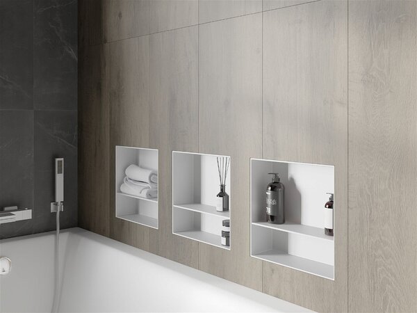 Mexen X-Wall-NR falba építhetö polc falfülke burkolható keret polcal 30 x 30 cm, fehér - 1921303010S Falfülke
