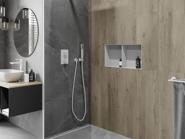 Mexen X-Wall-NR falba építhetö polc falfülke burkolható keret polcal 60 x 30 cm, fehér - 1921603010S Falfülke