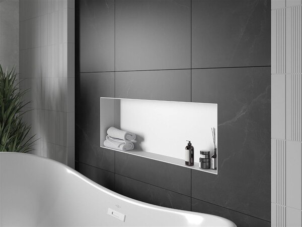 Mexen X-Wall-NR falba építhetö polc falfülke burkolható keret 90 x 30 cm, fehér - 1921903010 Falfülke