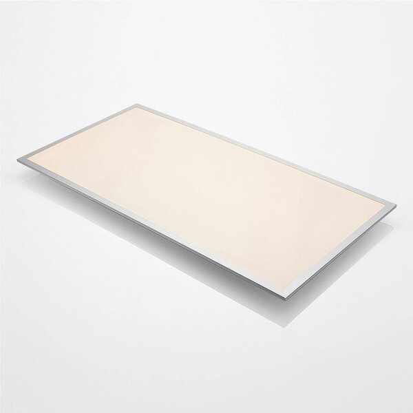 Lindby LED mennyezeti lámpa Zento, 120 cm, ezüst, 4000 K, Alu / szürke / cink, Konyha, Műanyag, Modern