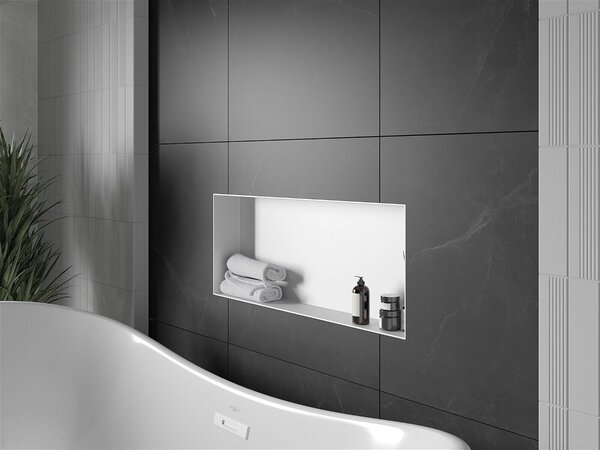 Mexen X-Wall-NR falba építhetö polc falfülke burkolható keret 75 x 30 cm, fehér - 1921753010 Falfülke