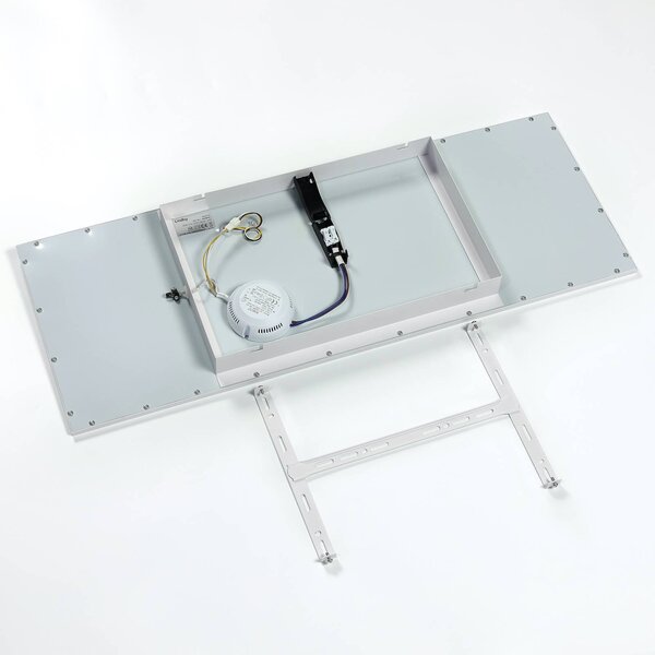 Lindby Luay LED panel, 80 x 30 cm, fehér, 3000-6000K, dimmelhető, Fehér / opál, Konyha, Műanyag, Modern