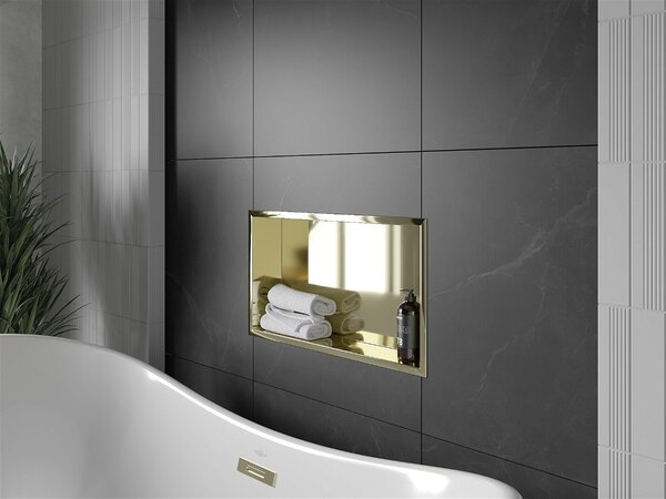 Mexen X-Wall-R falba építhetö polc falfülke 60 x 30 cm, arany - 1950603010 Falfülke
