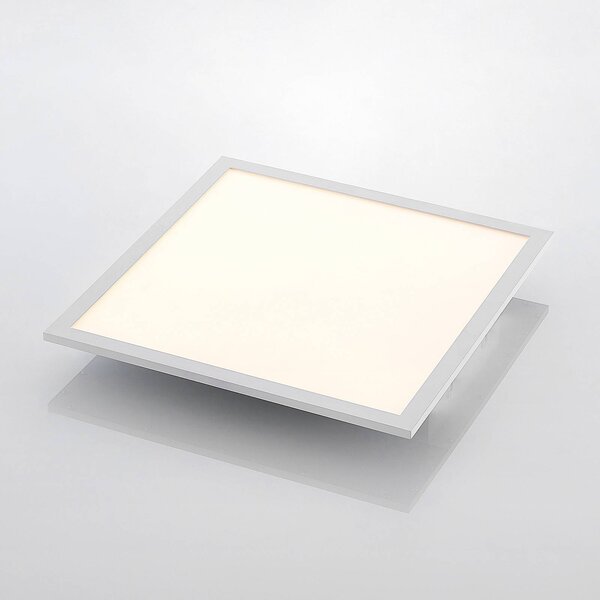 Lindby LED panel Quais, 40 x cm, fehér, alumínium, 4,000K, Fehér / opál, Konyha, Alumínium, Modern