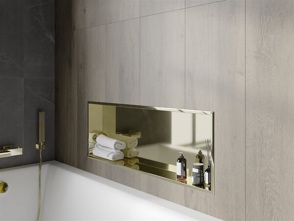 Mexen X-Wall-R falba építhetö polc falfülke 90 x 30 cm, arany - 1950903010 Falfülke