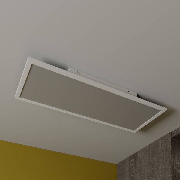 Lindby Luay LED panel, 80 x 30 cm, fehér, 3000-6000K, dimmelhető, Fehér / opál, Konyha, Műanyag, Modern