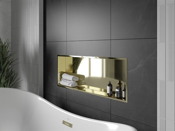 Mexen X-Wall-R falba építhetö polc falfülke 90 x 30 cm, arany - 1950903010 Falfülke