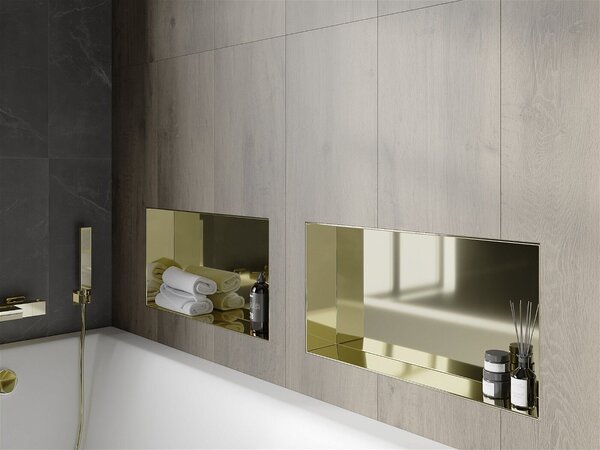 Mexen X-Wall-NR falba építhetö polc falfülke burkolható keret 60 x 30 cm, arany - 1951603010 Falfülke