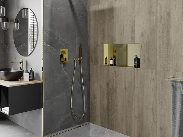 Mexen X-Wall-NR falba építhetö polc falfülke burkolható keret 60 x 30 cm, arany - 1951603010 Falfülke
