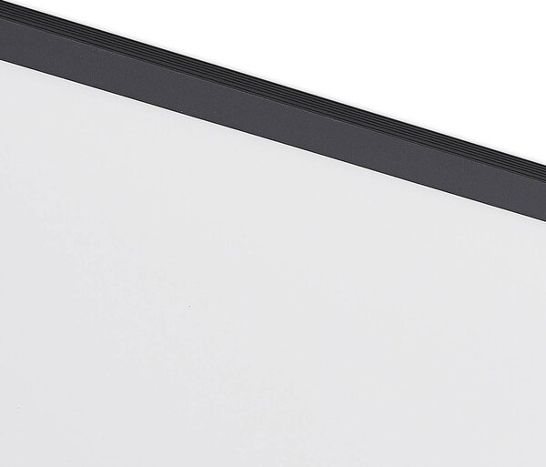 Lindby LED panel Nelios, 62 x cm, CCT, fekete, fém, dimmelhető, Fekete, Konyha, Alumínium, Modern