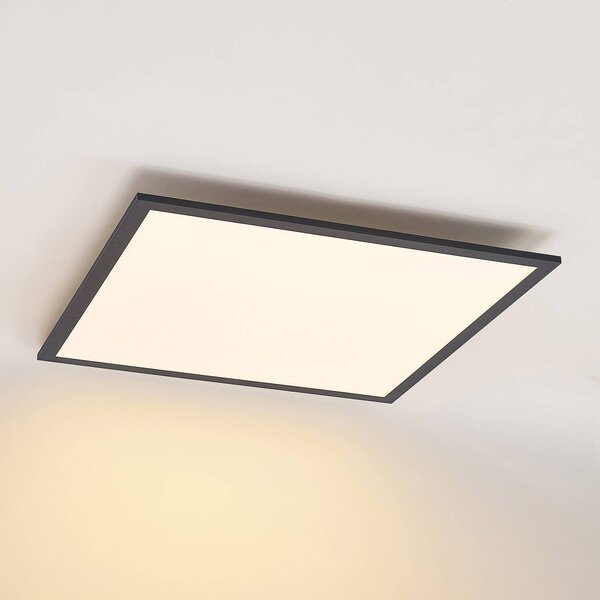 Lindby LED panel Nelios, 62 x cm, CCT, fekete, fém, dimmelhető, Fekete, Konyha, Alumínium, Modern