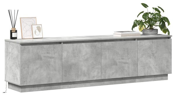 TV szekrény 180 x 38 x 49 cm Beton Szürke Szerelt Fa