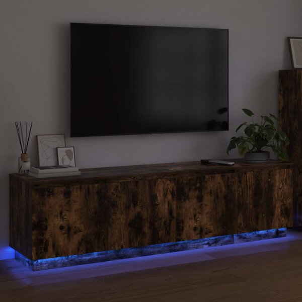 TV szekrény 180 x 38 x 49 cm Füstölt tölgy Szerelt Fa