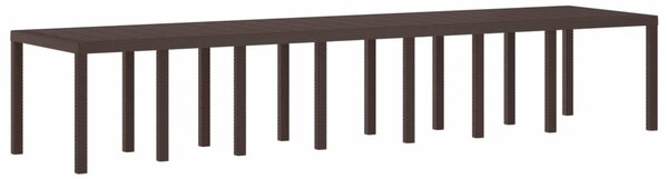 Kerti Asztal Barna 400 x 100 x 73 cm polirattan