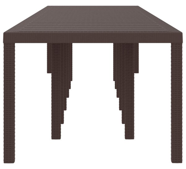 Kerti Asztal Barna 400 x 100 x 73 cm polirattan