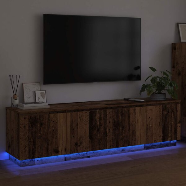 TV szekrény 180 x 38 x 49 cm Öreg fa Szerelt Fa