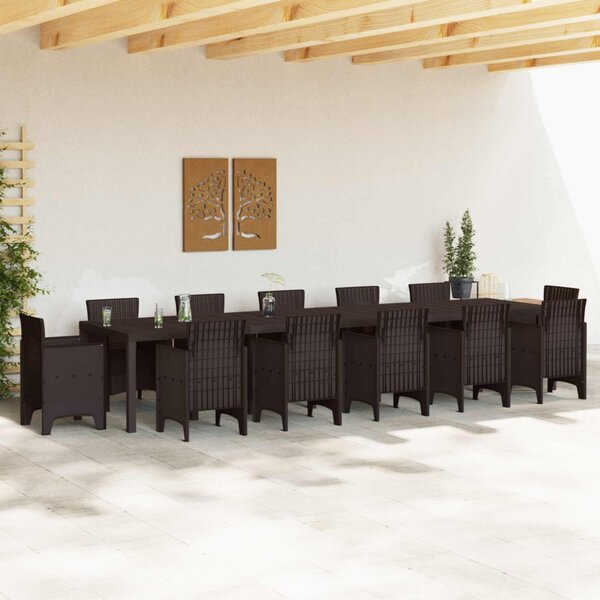 Kerti Asztal Barna 400 x 100 x 73 cm polirattan