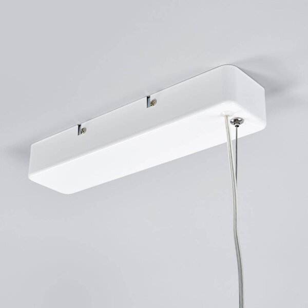 Arcchio LED irodai függesztett lámpa Samu, fel/le, dimmelhető, alumínium, dimmelhető, Fehér / opál, Dolgozószoba / Iroda, Műanyag, Modern