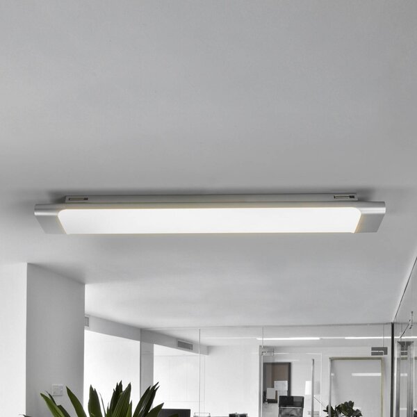 Arcchio Vinca LED mennyezeti lámpa, 60 cm, 1.620 lm, 4.000 K, Alu / szürke / cink, Dolgozószoba / Iroda, Műanyag, Modern
