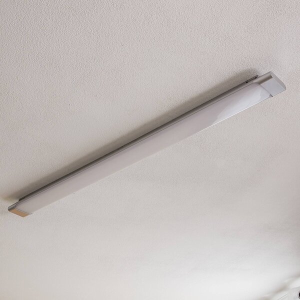 Arcchio LED mennyezeti lámpa Vinca, 120 cm, 3.450 lm, 4.000 K, Alu / szürke / cink, Dolgozószoba / Iroda, Műanyag, Modern