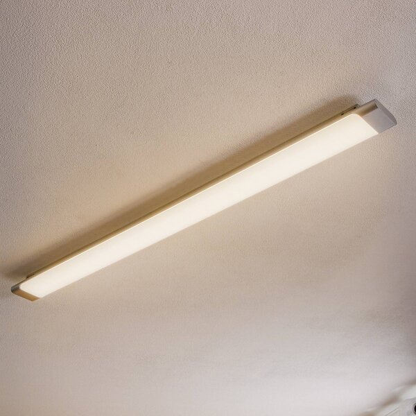 Arcchio LED mennyezeti lámpa Vinca, 120 cm, 3.450 lm, 4.000 K, Alu / szürke / cink, Dolgozószoba / Iroda, Műanyag, Modern