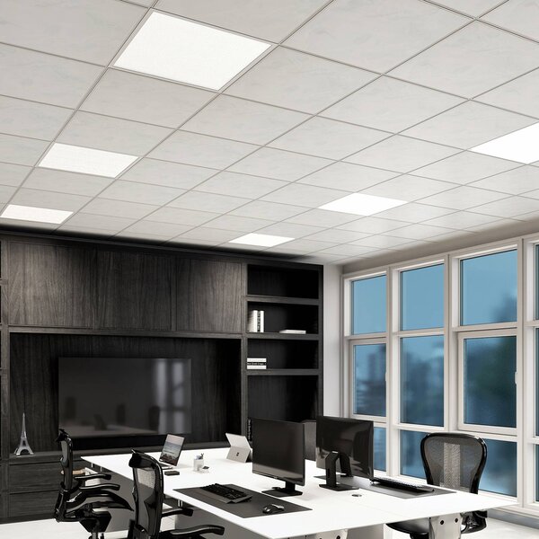 Arcchio LED betétes panel Vinas, 62 cm, fehér, alumínium, CCT, dimmelhető, Fehér / opál, Dolgozószoba / Iroda, Műanyag