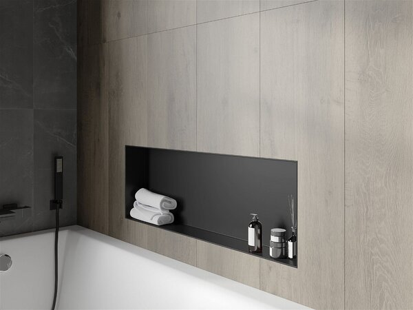 Mexen X-Wall-NR falba építhetö polc falfülke burkolható keret 90 x 30 cm, fekete - 1971903010 Falfülke