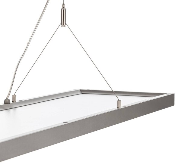 Arcchio LED-es függőlámpa Dorean, ezüst, fém, 120cm, dimmelhető, Alu / szürke / cink, Dolgozószoba / Iroda, fém, Modern