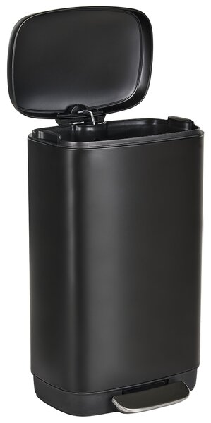 Pedálos szemetes kuka 30 L ECOCOLLECT Fém Fekete