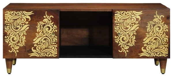 Dohányzóasztal Méz barna 100 x 54 x 40 cm Tömör Mangófát