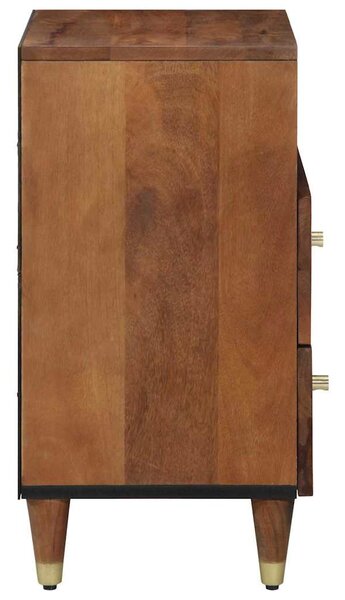 Éjjeliszekrény fiókkal Méz barna 50 x 33 x 62 cm Tömör Mangófát