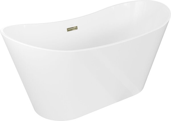Luxury Montana szabadon álló fürdökád akril 150 x 72 cm, fehér, leeresztö arany - 52011507500-G Térben álló kád