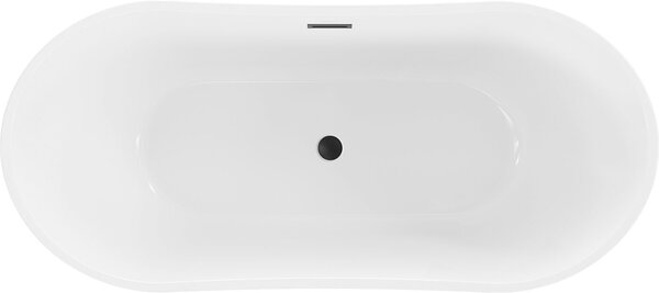 Luxury Montana szabadon álló fürdökád akril 150 x 72 cm, fehér, leeresztö fekete - 52011507500-B Térben álló kád